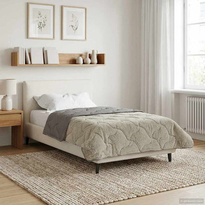 Piumino Letto Estivo 135 x 200 cm Estate Grigio chiaro