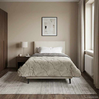 Piumino Letto Estivo 135 x 200 cm Estate Grigio chiaro