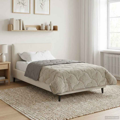 Piumino Letto Estivo 140 x 220 cm Estate Grigio chiaro