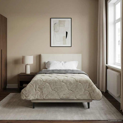 Piumino Letto Estivo 140 x 220 cm Estate Grigio chiaro