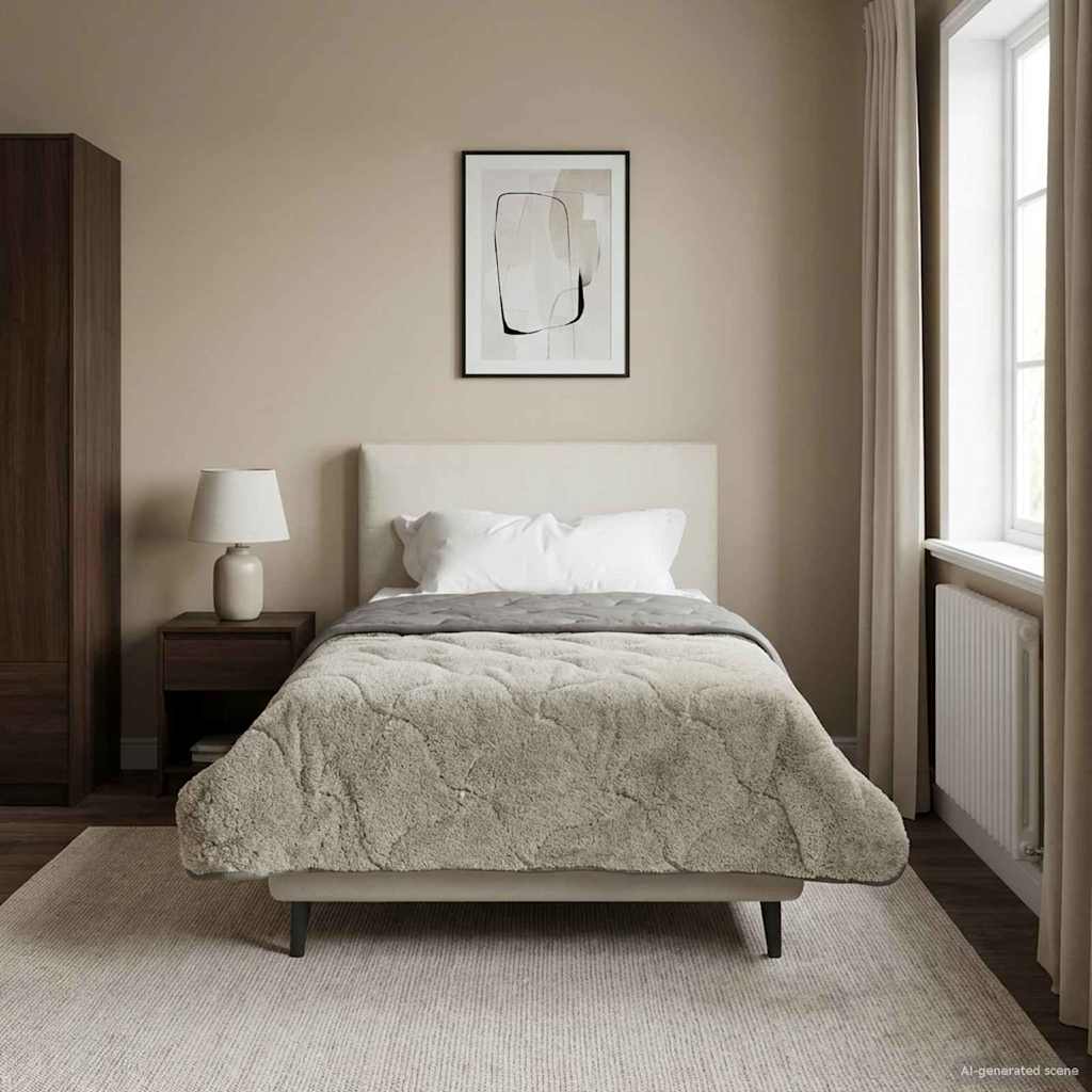 Piumino Letto Estivo 155 x 200 cm Estate Grigio chiaro