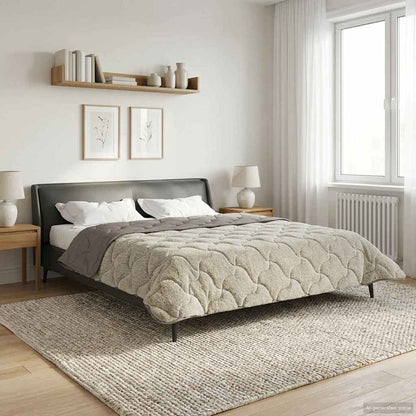 Piumino Letto Estivo 200 x 200 cm Estate Grigio chiaro