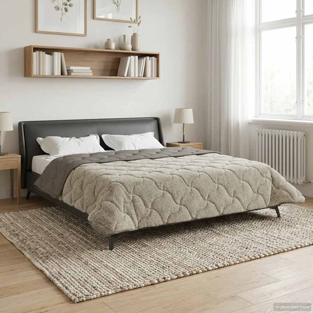 Piumino Letto Estivo 200 x 240 cm Estate Grigio chiaro