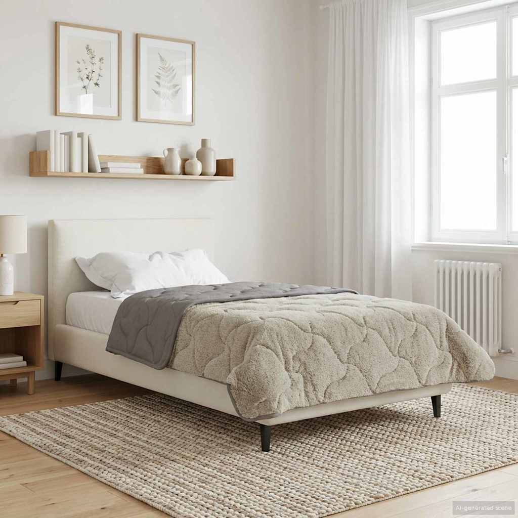 Piumino Letto Estivo 135 x 200 cm Estate Grigio chiaro