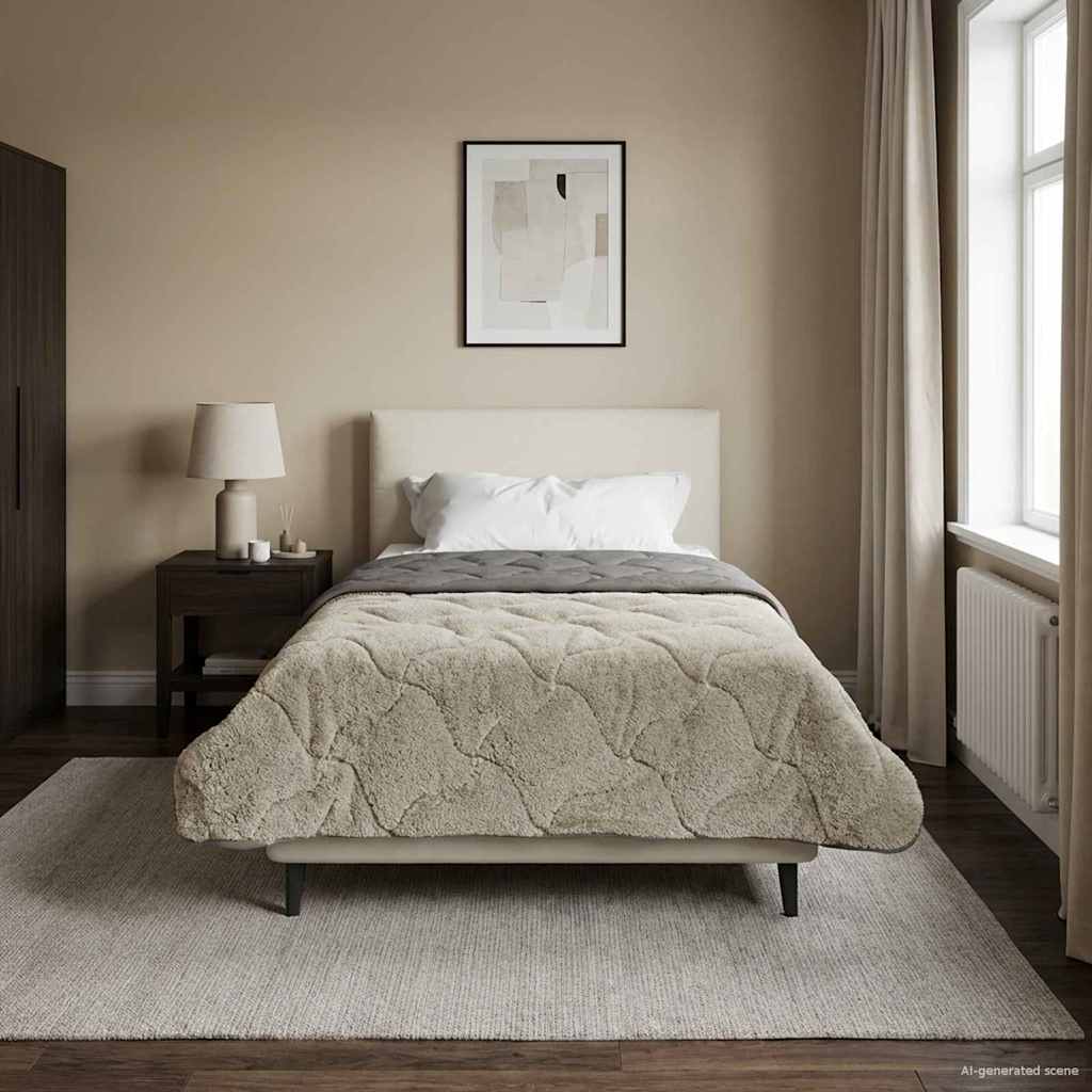 Piumino Letto Estivo 135 x 200 cm Estate Grigio chiaro