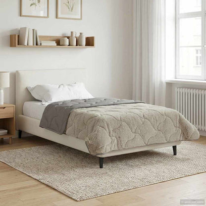 Piumino Letto Estivo 140 x 220 cm Estate Grigio chiaro