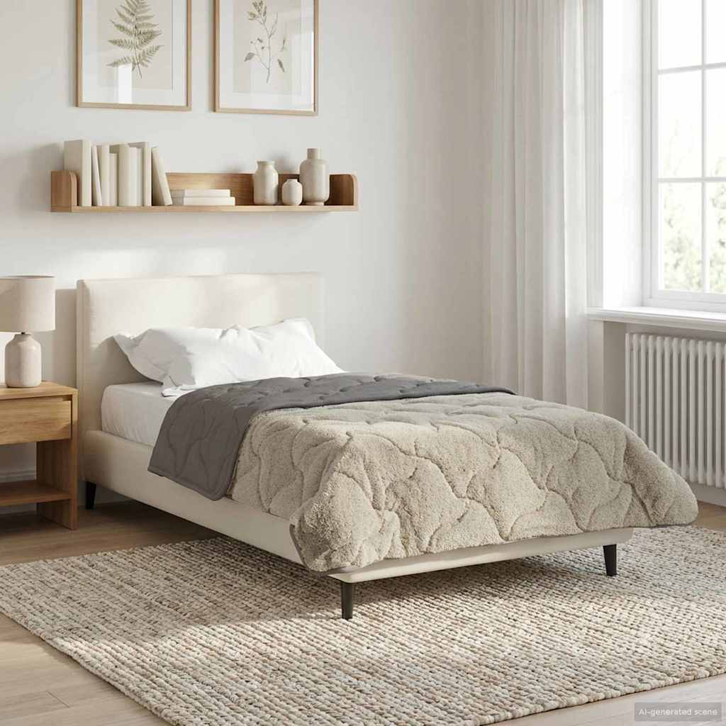 Piumino Letto Estivo 155 x 220 cm Estate Grigio chiaro