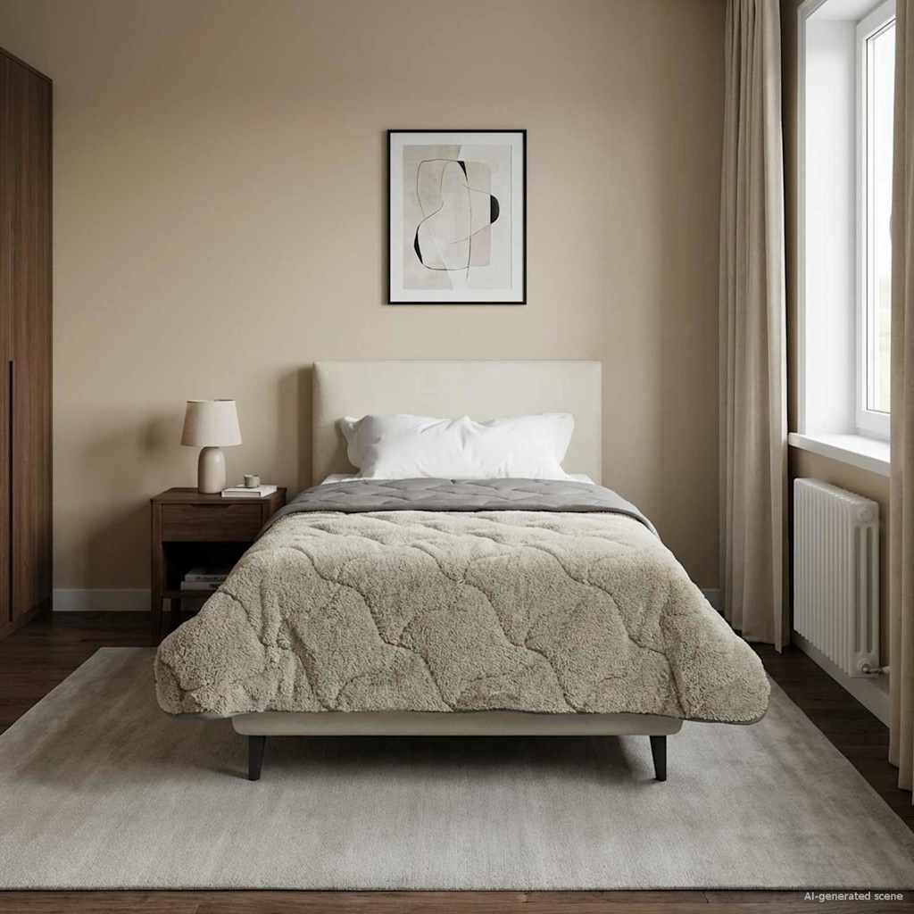 Piumino Letto Estivo 155 x 220 cm Estate Grigio chiaro