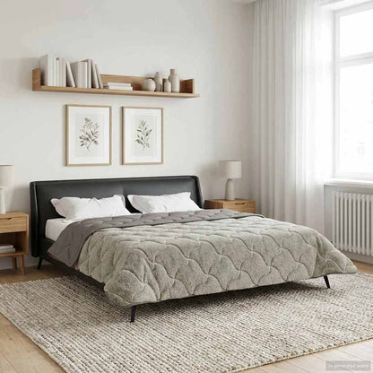 Piumino Letto Estivo 220 x 240 cm Estate Grigio chiaro