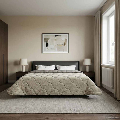 Piumino Letto Estivo 220 x 240 cm Estate Grigio chiaro