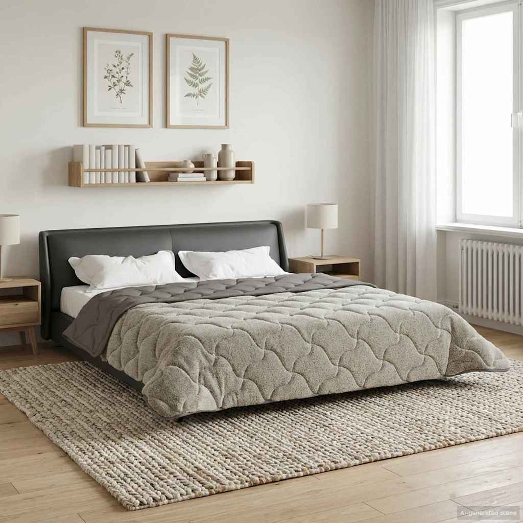 Piumino Letto Estivo 220 x 260 cm Estate Grigio chiaro