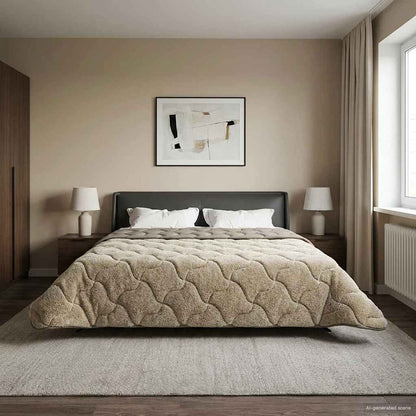 Piumino Letto Estivo 220 x 260 cm Estate Grigio chiaro