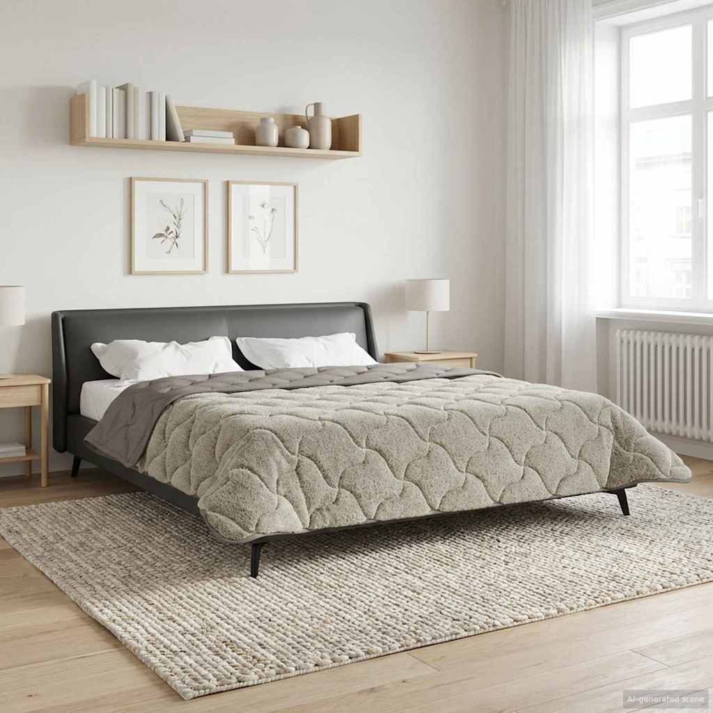 Piumino Letto Estivo 240 x 260 cm Estate Grigio chiaro