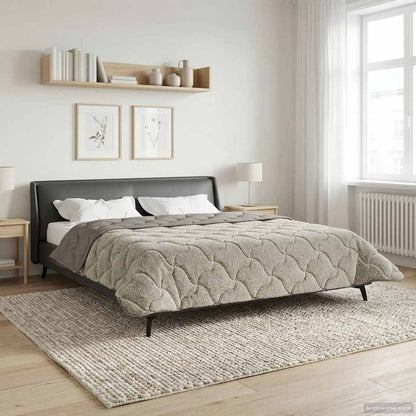 Piumino Letto Estivo 240 x 260 cm Estate Grigio chiaro