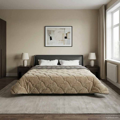 Piumino Letto Estivo 240 x 260 cm Estate Grigio chiaro