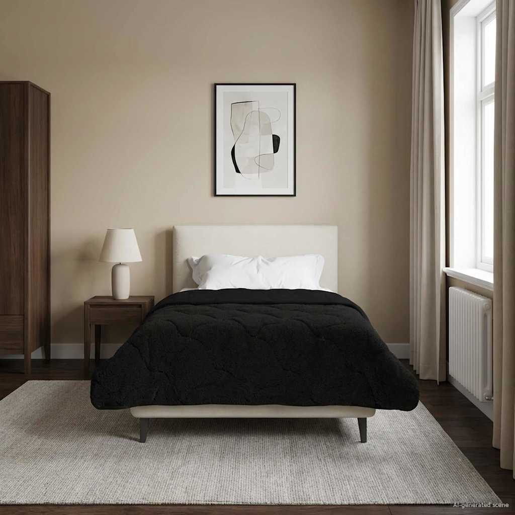Piumino Letto Estivo 135 x 200 cm Estate Nero Traspirante