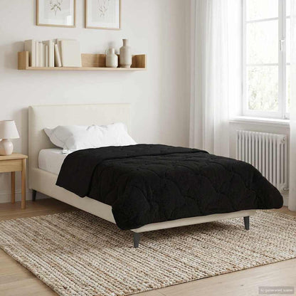 Piumino Letto Estivo 140 x 200 cm Estate Nero Traspirante