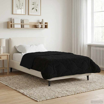 Piumino Letto Estivo 155 x 200 cm Estate Nero Traspirante