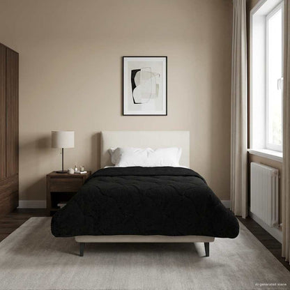 Piumino Letto Estivo 135 x 200 cm Estate Nero Traspirante