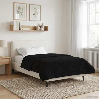 Piumino Letto Estivo 140 x 220 cm Estate Nero Traspirante