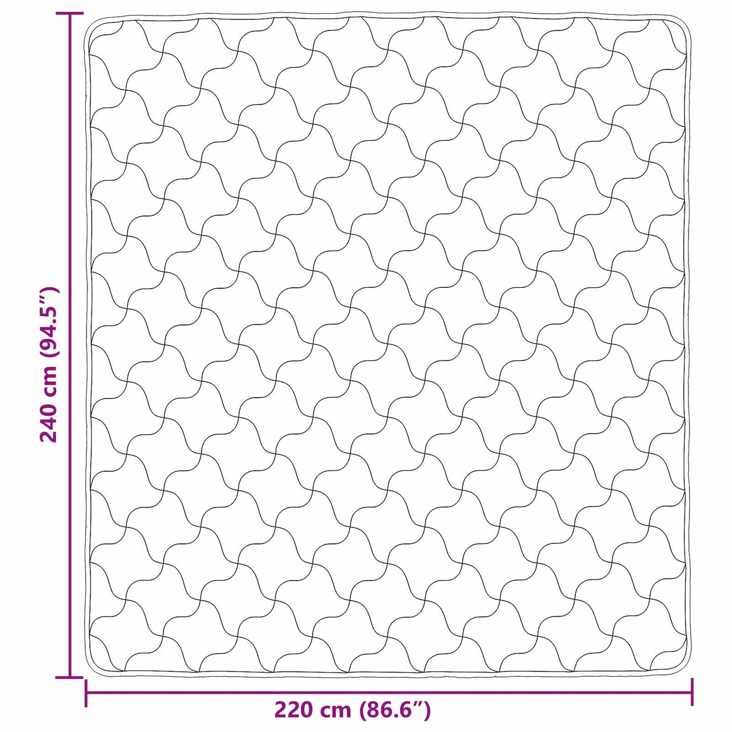 Piumino Letto Estivo 220 x 240 cm Estate Nero Traspirante