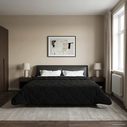 Piumino Letto Estivo 220 x 260 cm Estate Nero Traspirante