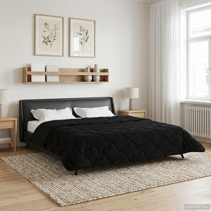 Piumino Letto Estivo 240 x 260 cm Estate Nero Traspirante