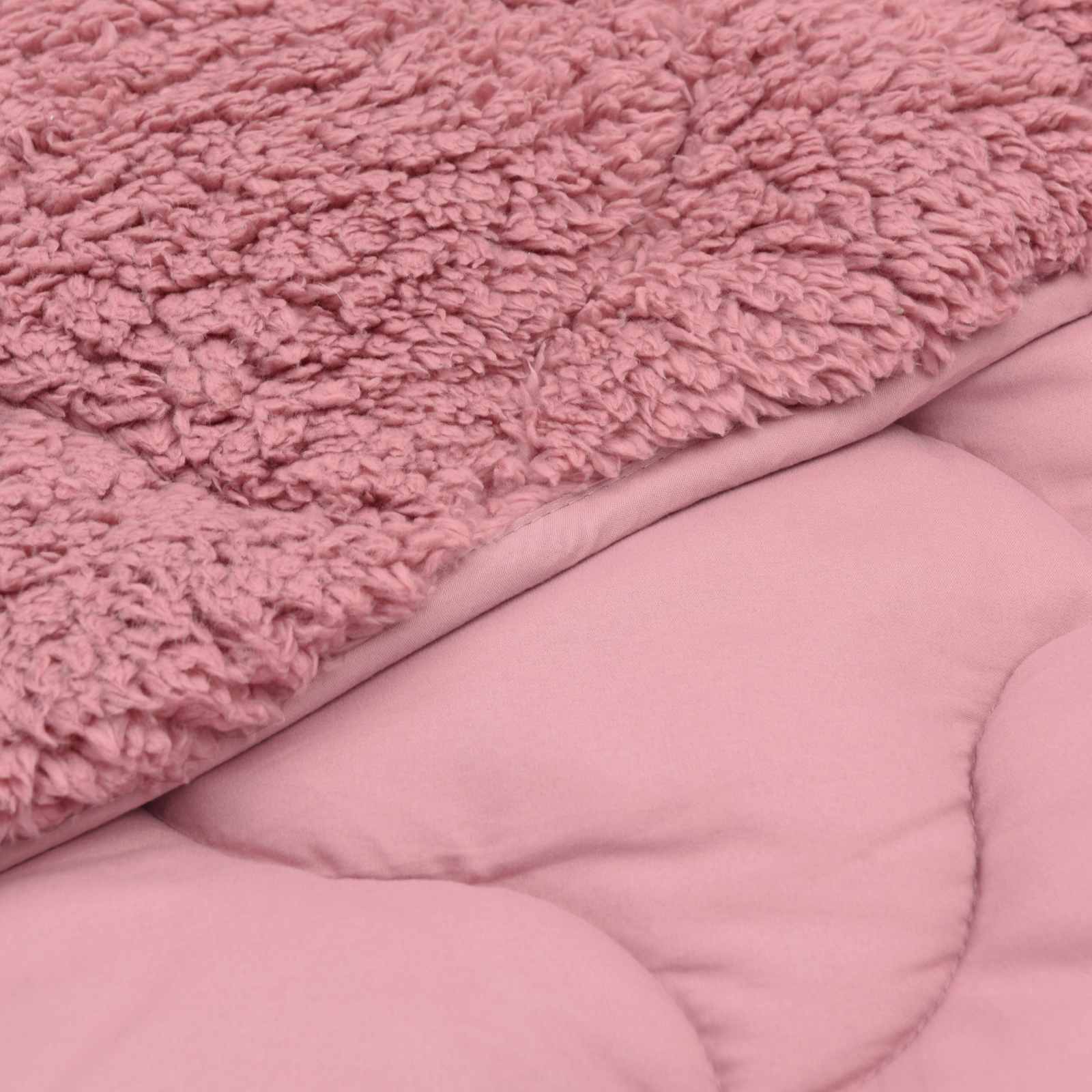 Duvet Estivo Rosa 220 x 260 cm Microfibra e Fleece Teddy | homemem39