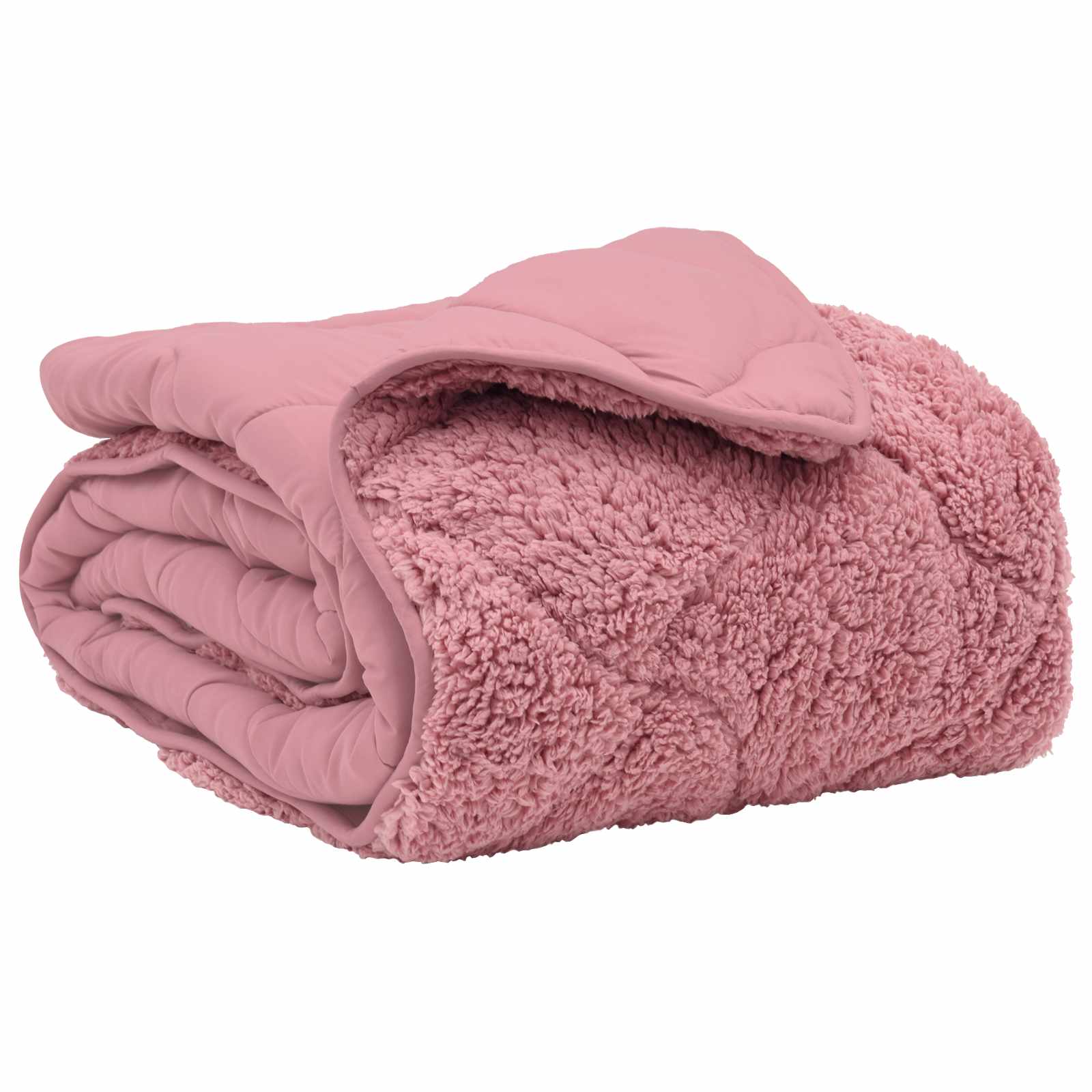 Duvet Estivo Rosa 220 x 260 cm Microfibra e Fleece Teddy | homemem39