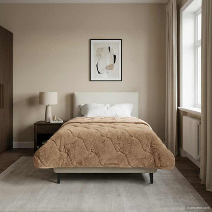 Piumino Letto Estivo 140 x 220 cm Estate Tortora Traspirante