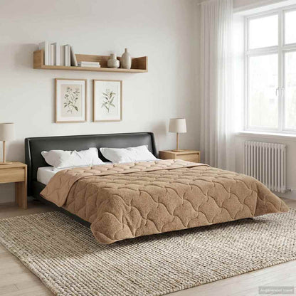 Piumino Letto Estivo 200 x 200 cm Estate Tortora Traspirante
