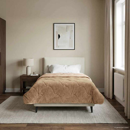 Piumino Letto Estivo 135 x 220 cm Estate Tortora Traspirante