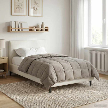 Piumino Letto Estivo 155 x 220 cm Estate Tortora Traspirante