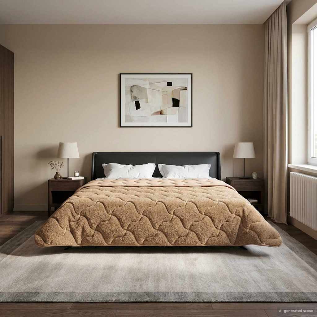Piumino Letto Estivo 200 x 220 cm Estate Tortora Traspirante
