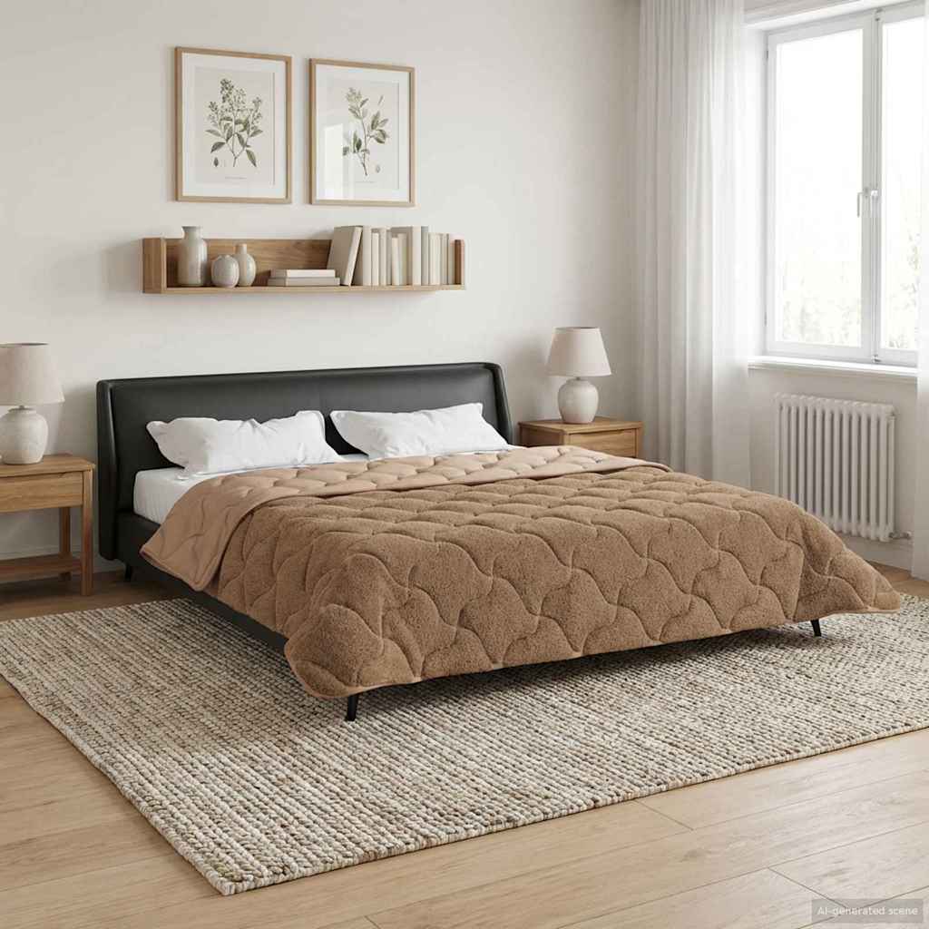 Piumino Letto Estivo 220 x 240 cm Estate Tortora Traspirante