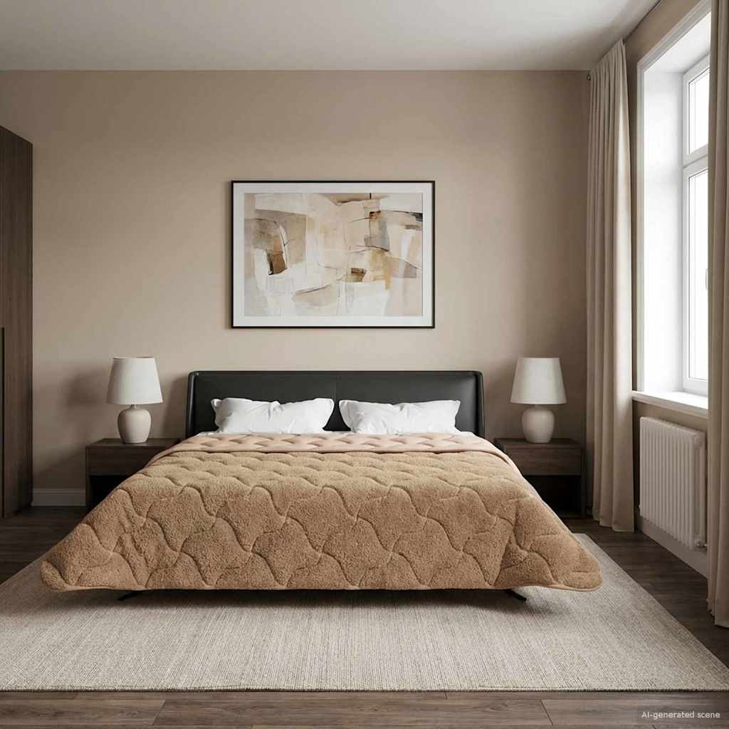 Piumino Letto Estivo 220 x 240 cm Estate Tortora Traspirante