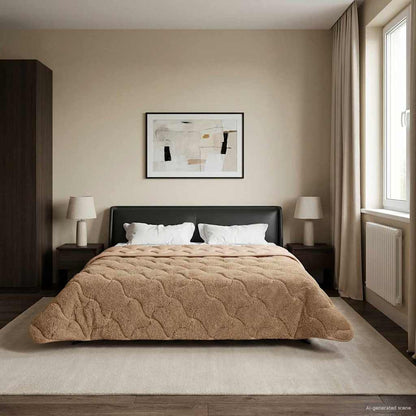 Piumino Letto Estivo 240 x 260 cm Estate Tortora Traspirante