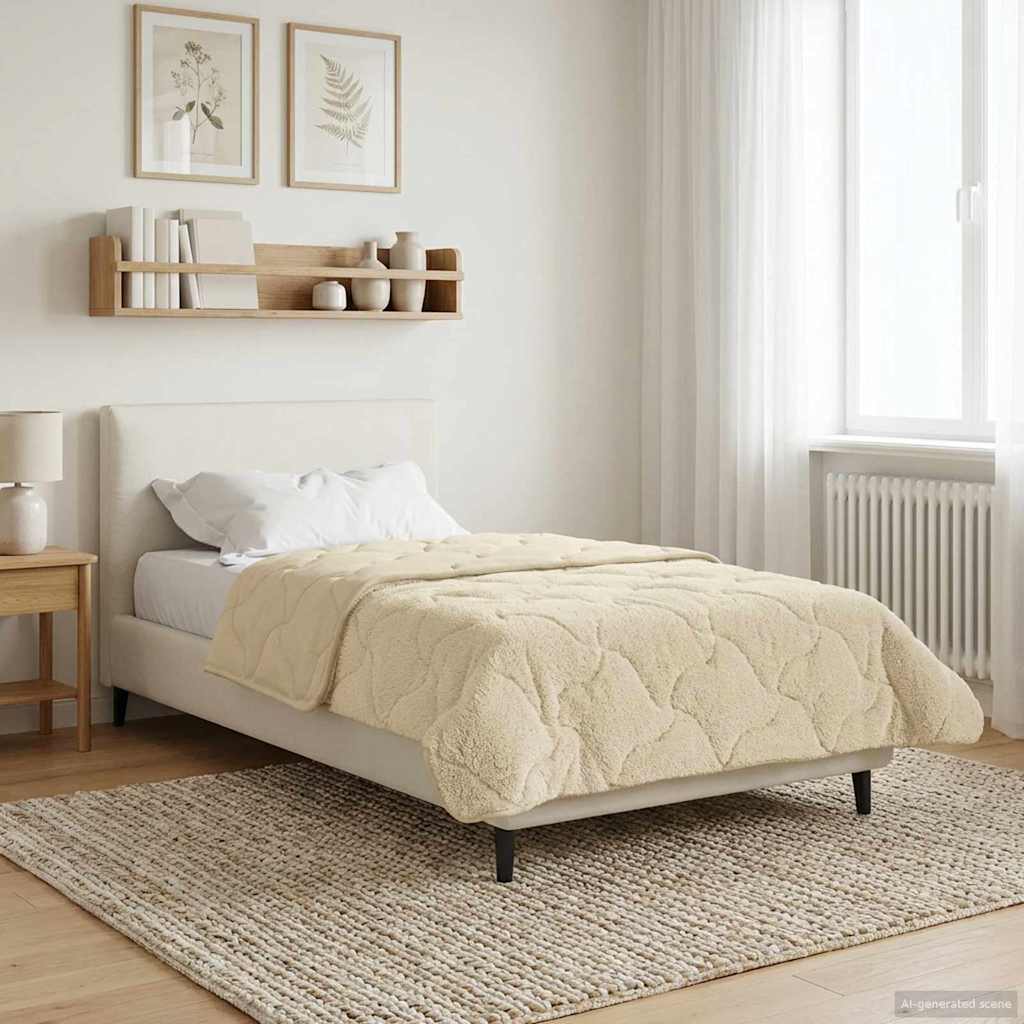 Piumino Letto Estivo 155 x 200 cm Estate Crema Traspirante