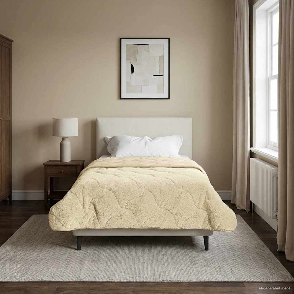 Piumino Letto Estivo 155 x 200 cm Estate Crema Traspirante