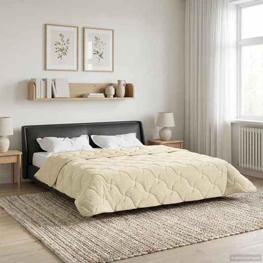 Piumino Letto Estivo 200 x 200 cm Estate Crema Traspirante - homemem39