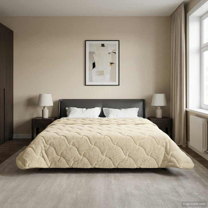 Piumino Letto Estivo 200 x 200 cm Estate Crema Traspirante