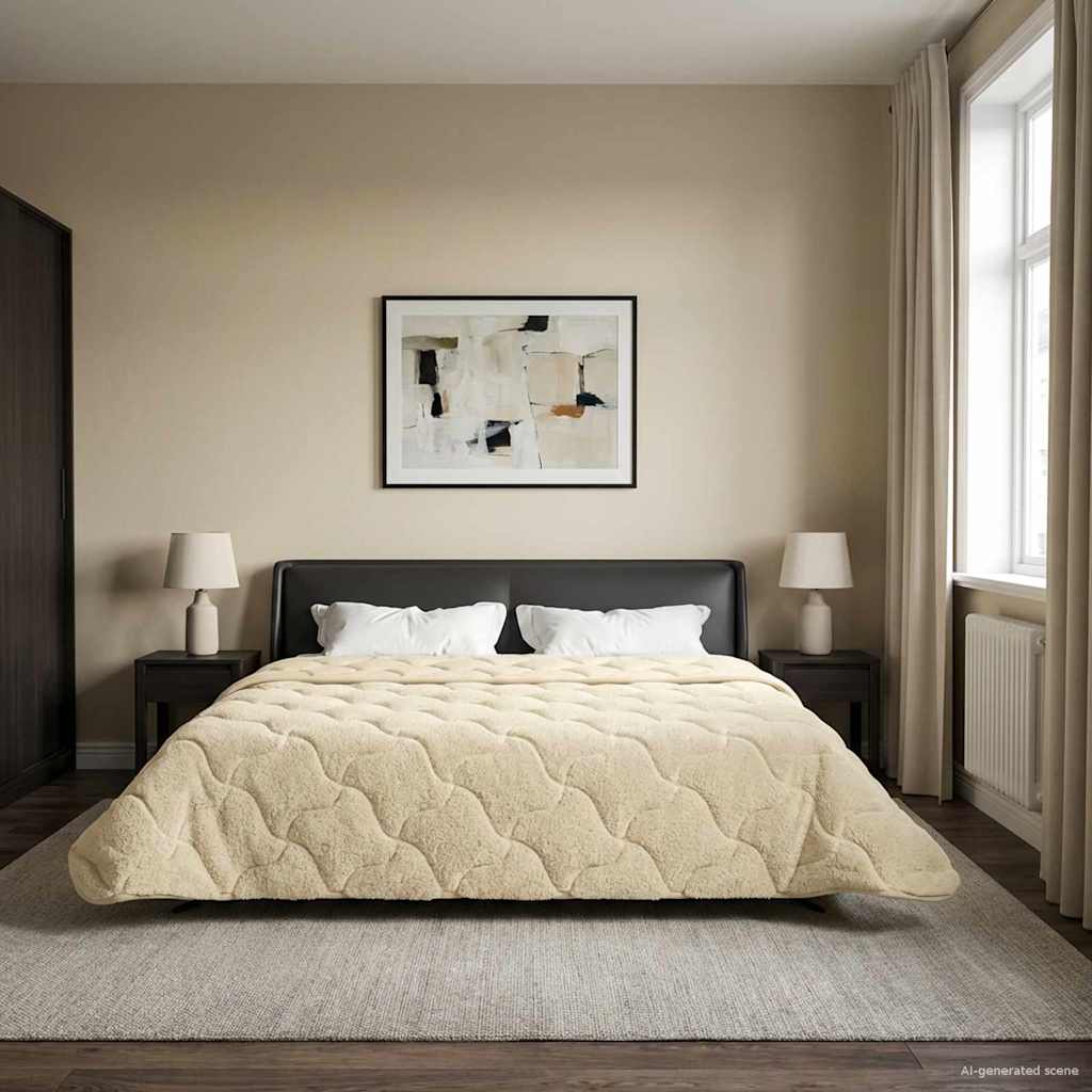 Piumino Letto Estivo 200 x 240 cm Estate Crema Traspirante