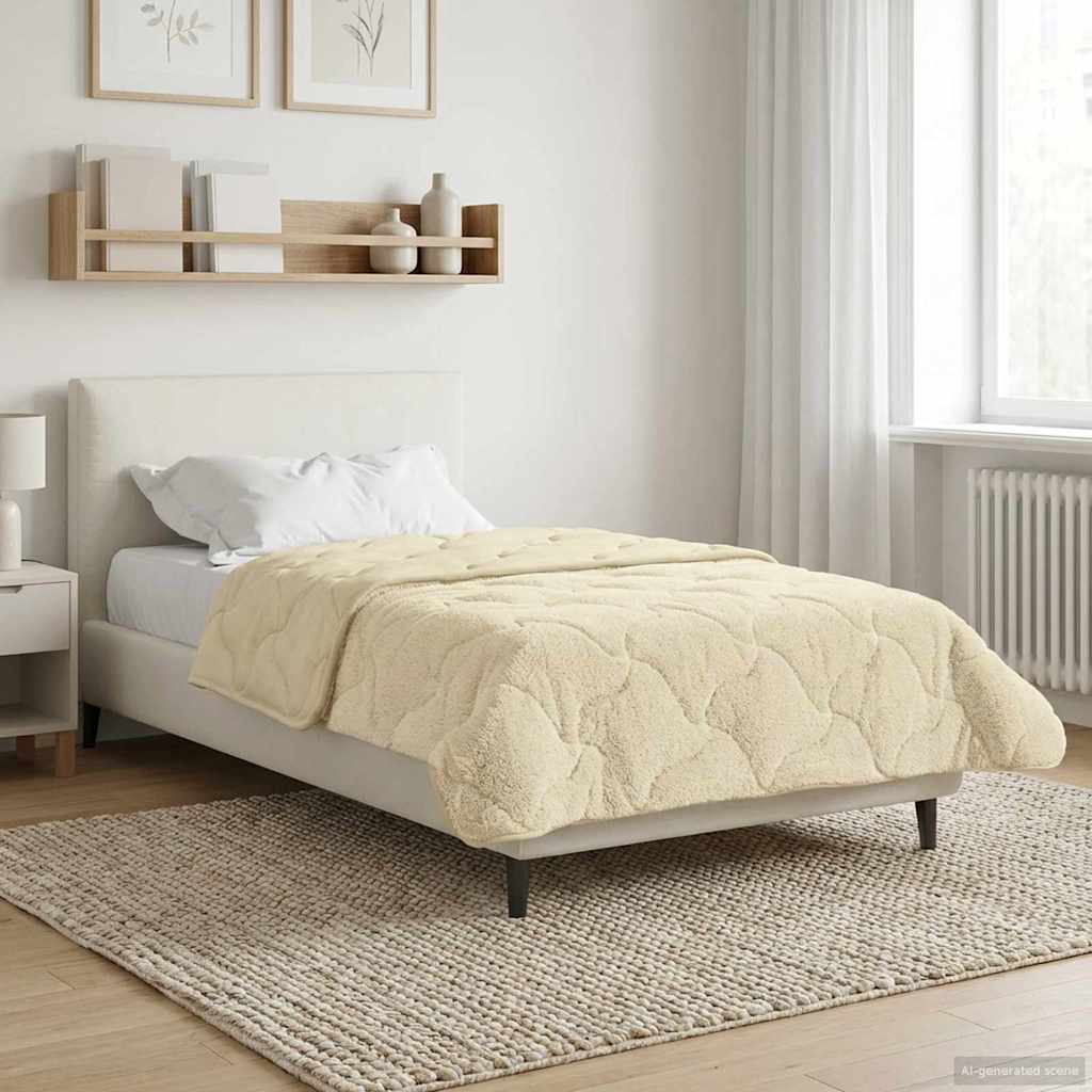 Piumino Letto Estivo 155 x 220 cm Estate Crema Traspirante