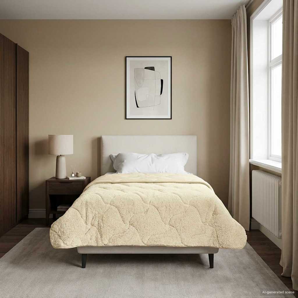 Piumino Letto Estivo 155 x 220 cm Estate Crema Traspirante