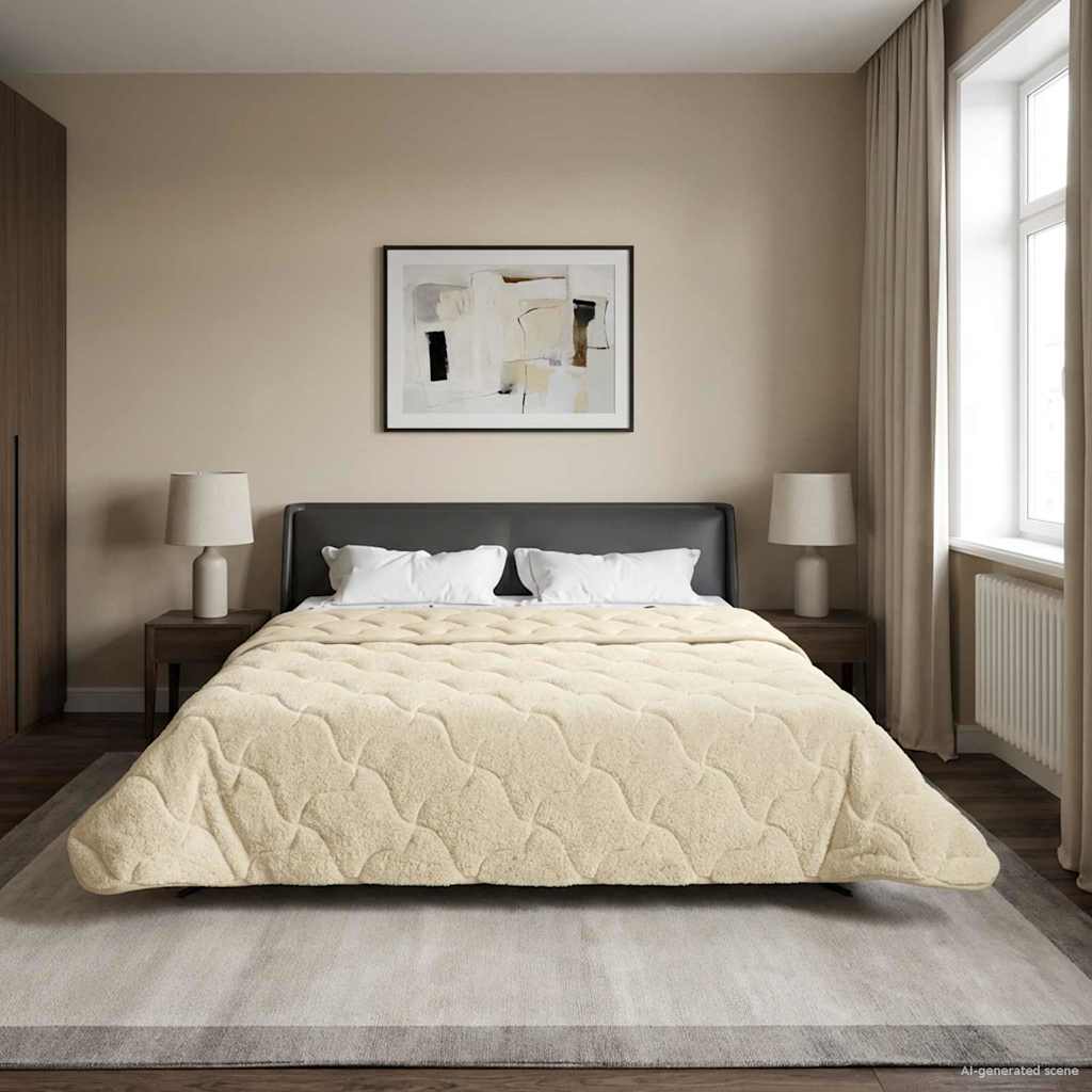 Piumino Letto Estivo 200 x 220 cm Estate Crema Traspirante