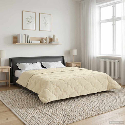 Duvet Estivo Crema 240 x 260 cm Microfibra e Fleece Teddy | homemem39