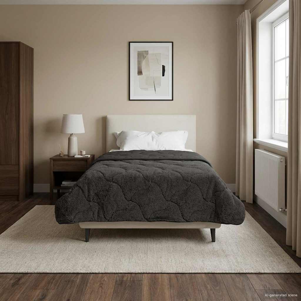Piumone Completo Annuale Trapuntato Antracite 135 x 200 cm | homemem39