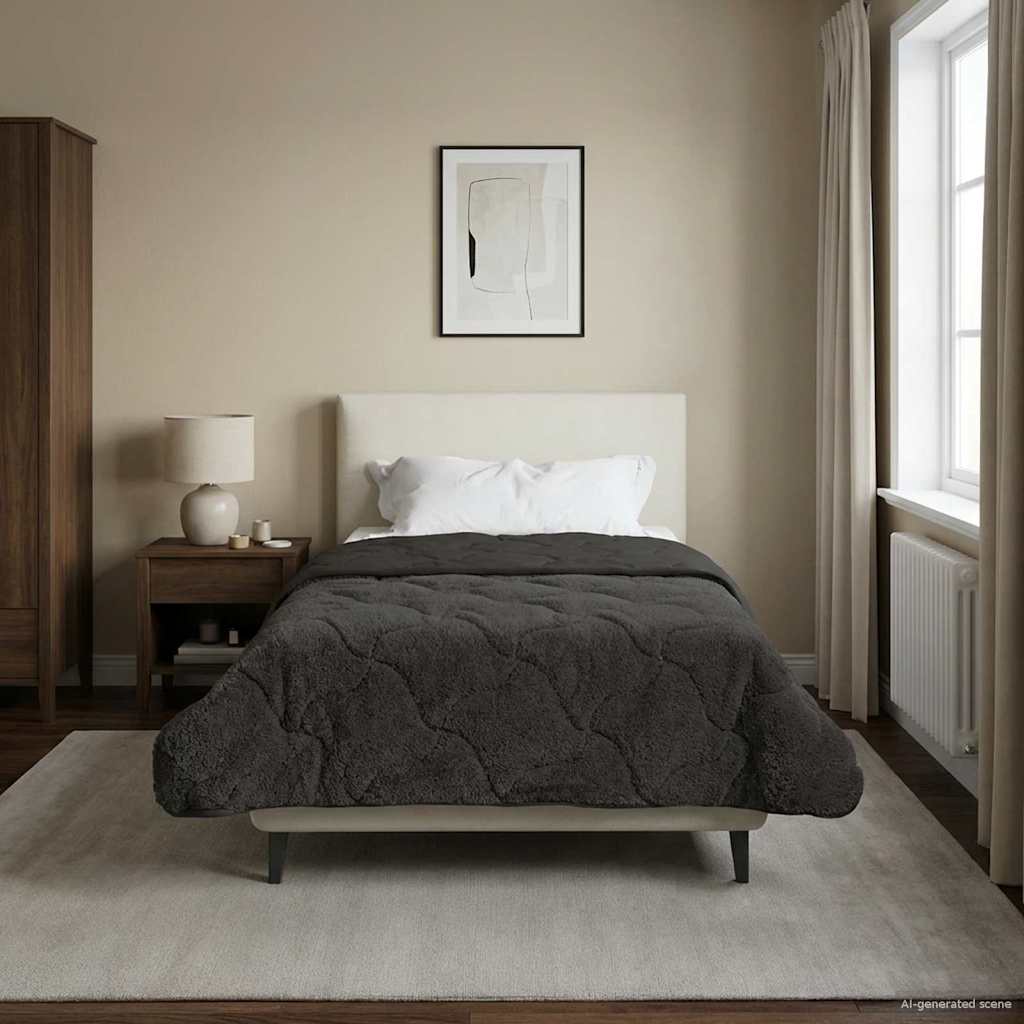 Piumone Completo Annuale Trapuntato Antracite 155 x 200 cm