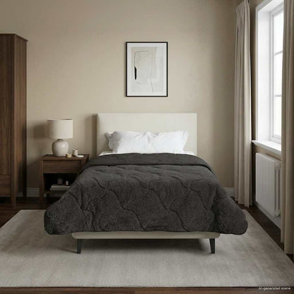 Piumone Completo Annuale Trapuntato Antracite 155 x 200 cm