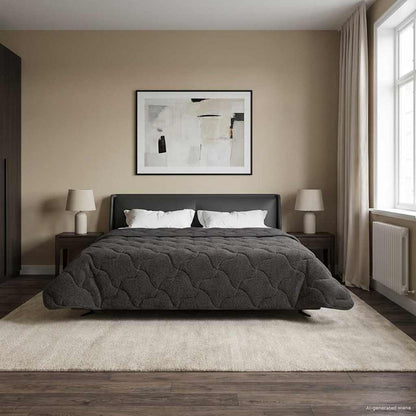 Piumone Completo Annuale Trapuntato Antracite 200 x 240 cm